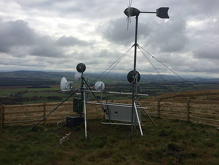 Image one showing Off-grid relay installation for local community broadband supply in Scotland